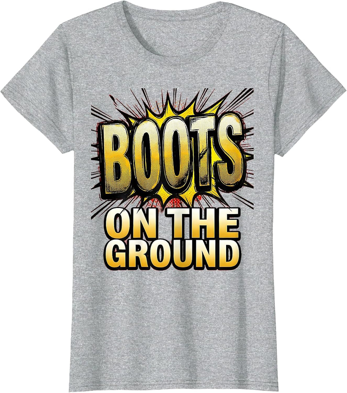 Women's Boots on the Ground Cowgirl Western Design T-Shirt - Heather Grey
