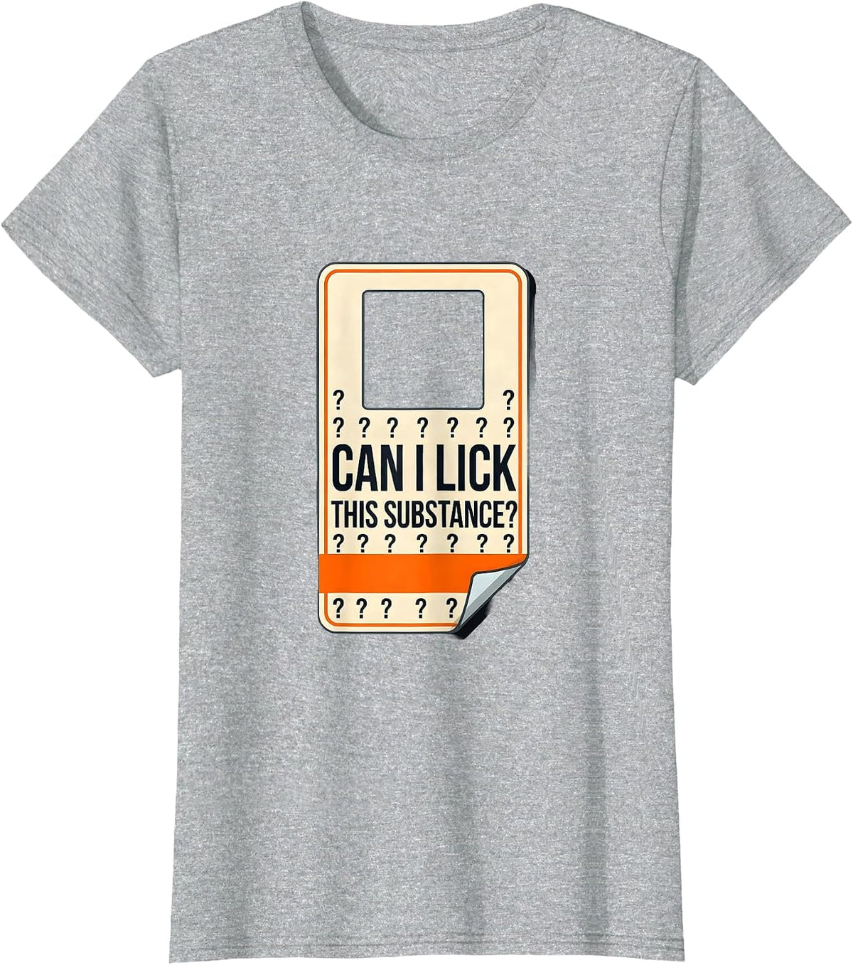 Can I Lick This Substance Funny Periodic Table Science T-Shirt - Heather Grey
