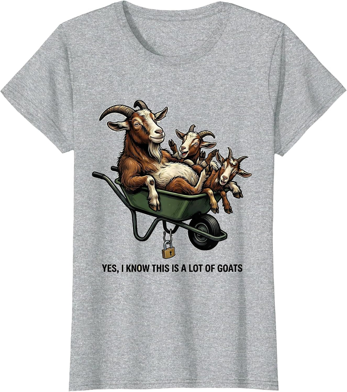 Yes I Know This Is A Lot Of Goats Funny Goat Lover Farmer T-Shirt - Heather Grey