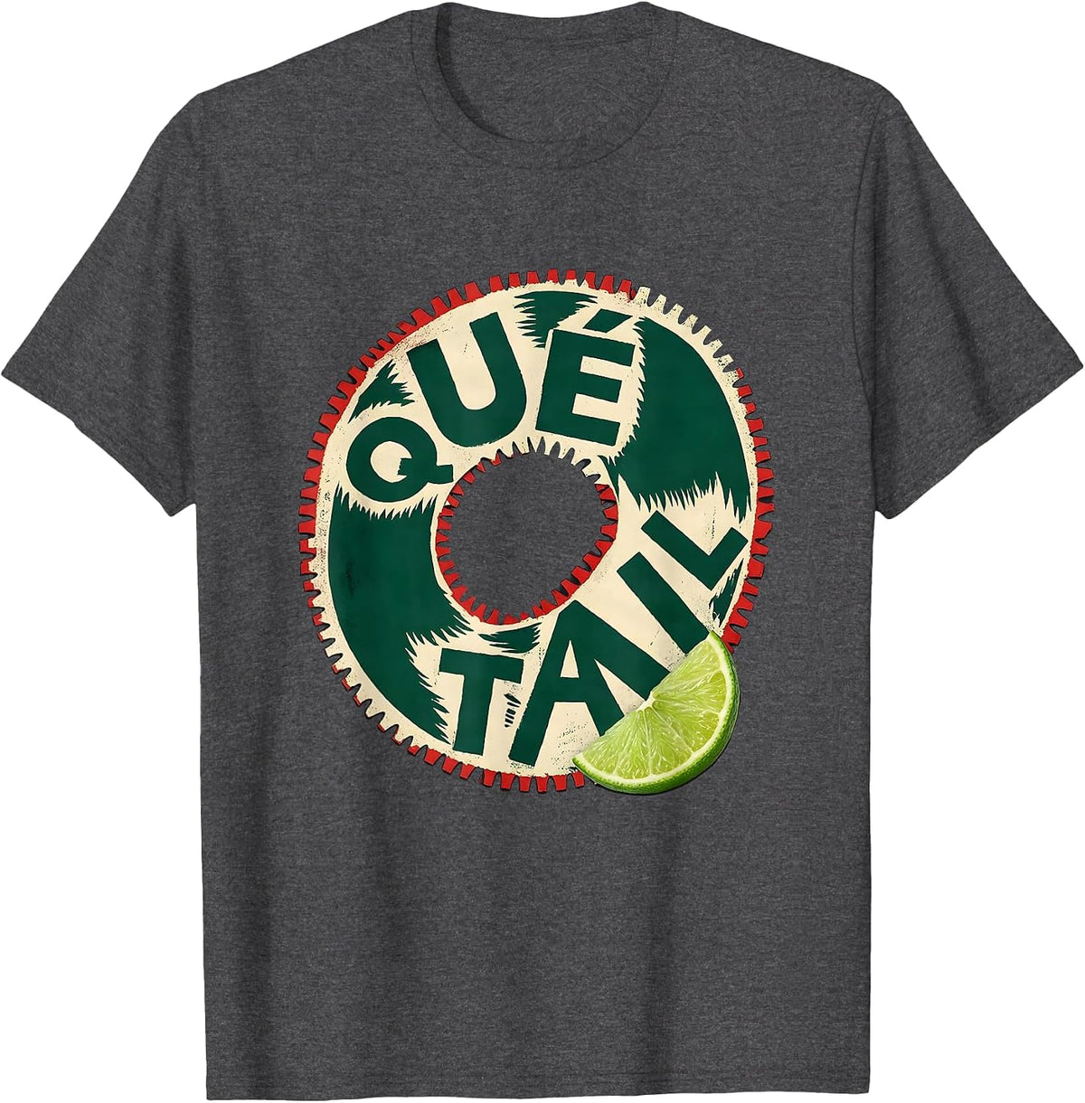 Men's Qué Tail Funny Spanish Cinco De Mayo Party Humor T-Shirt - Dark Heather Grey