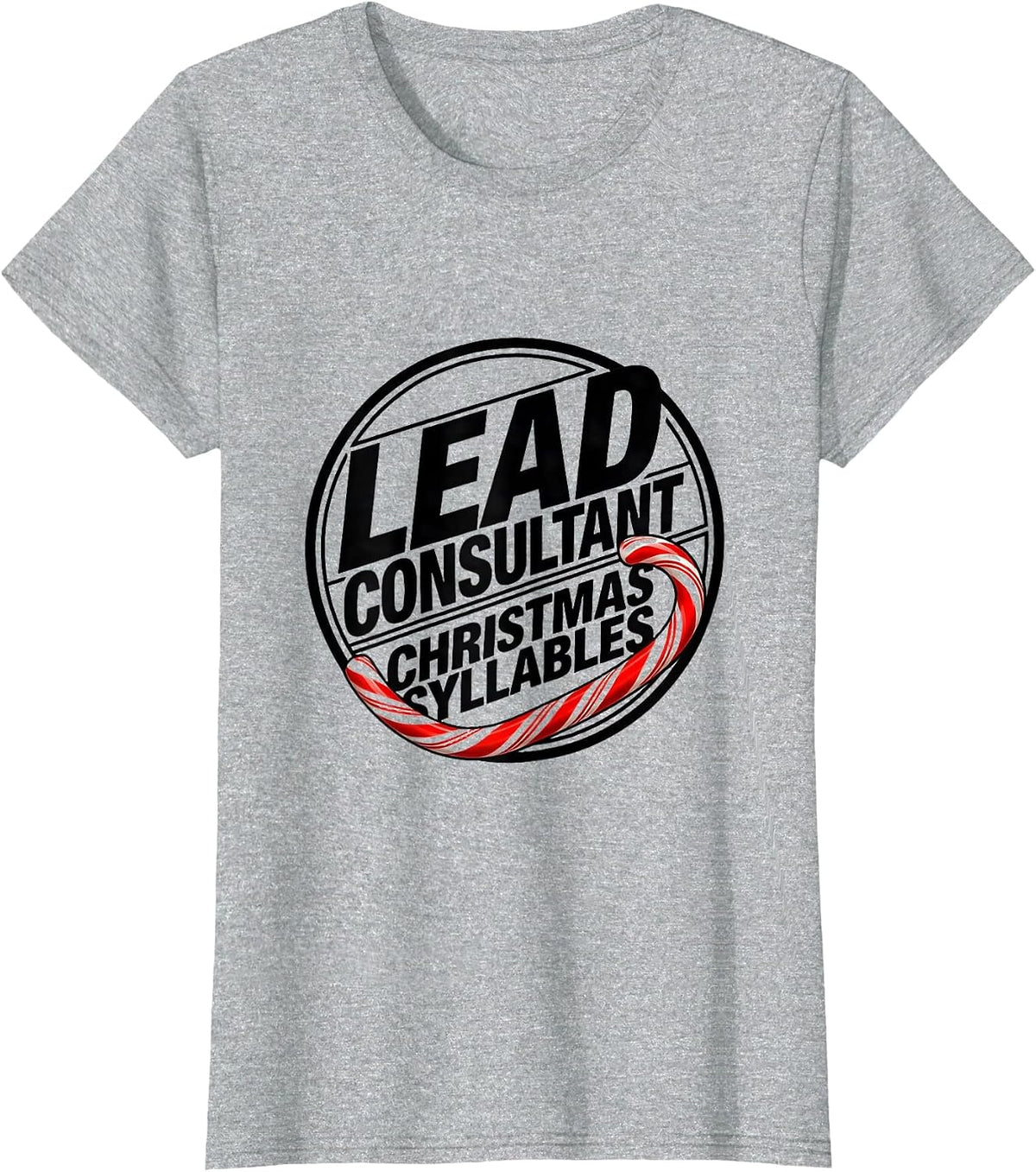 Lead Consultant Christmas Syllables Speech Therapist SLP T-Shirt - Heather Grey