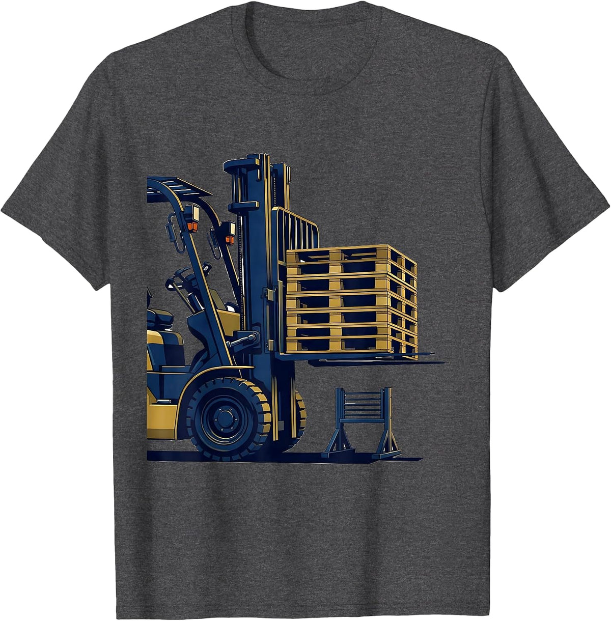 Forklift Operator Bold Sports Humor T-Shirt - Dark Heather Grey
