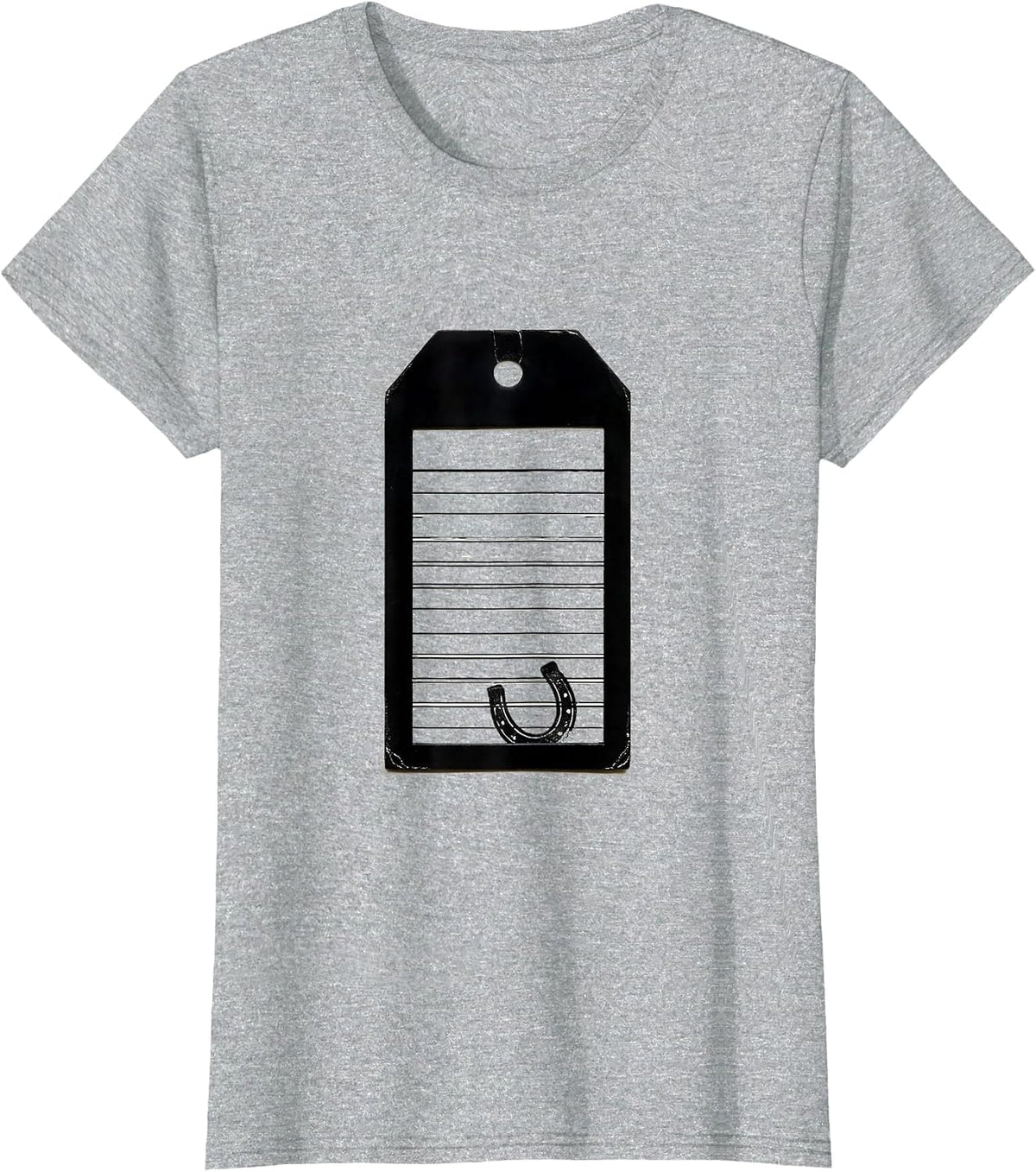 Horse Lover Hang Tag Western Cowgirl Rustic Keepsake T-Shirt - Heather Grey