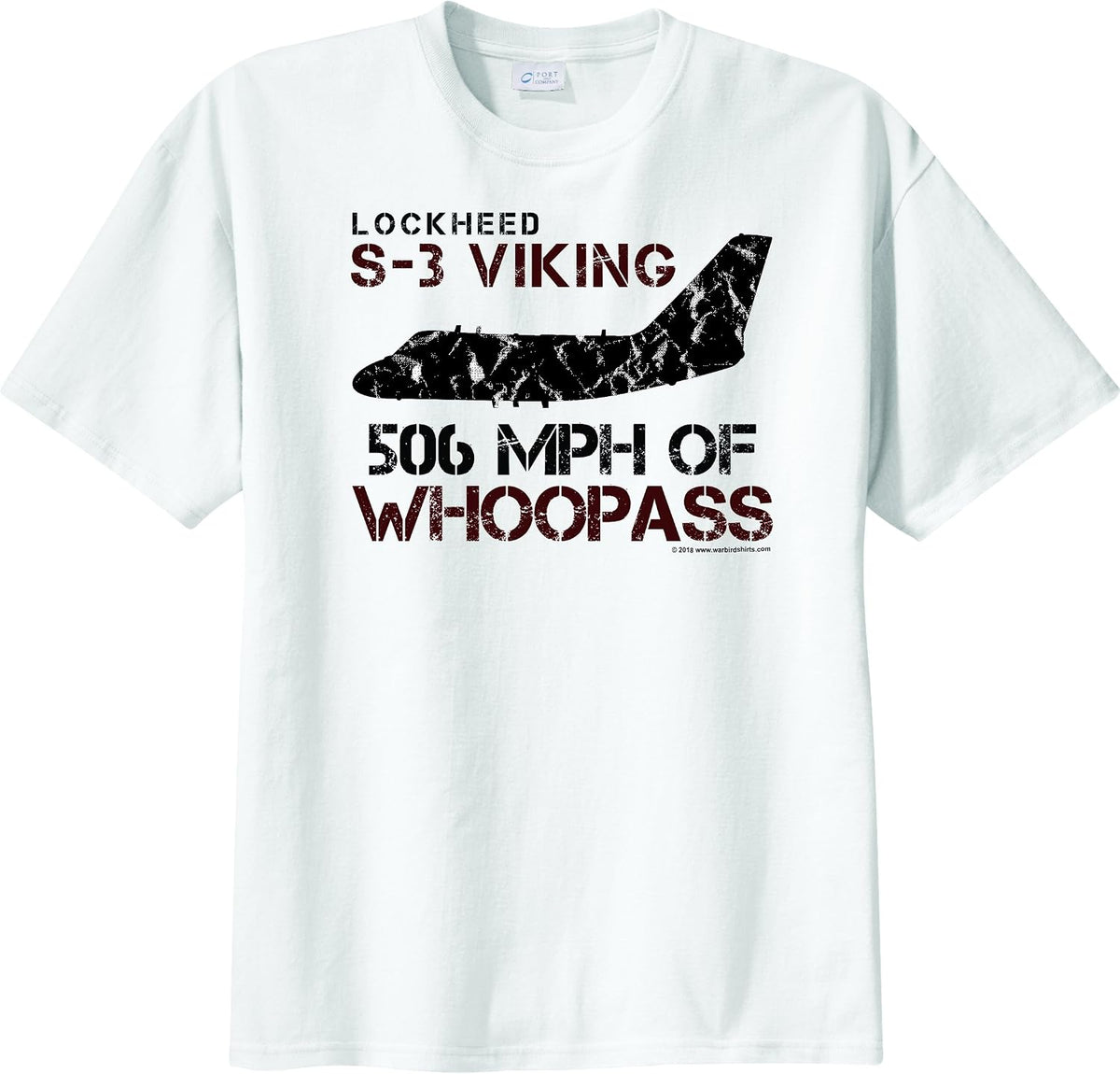 WarbirdShirts™ Men's Lockheed S-3 Viking 506 MPH of Whoopass Short Sleeve T-Shirt - As Pictured