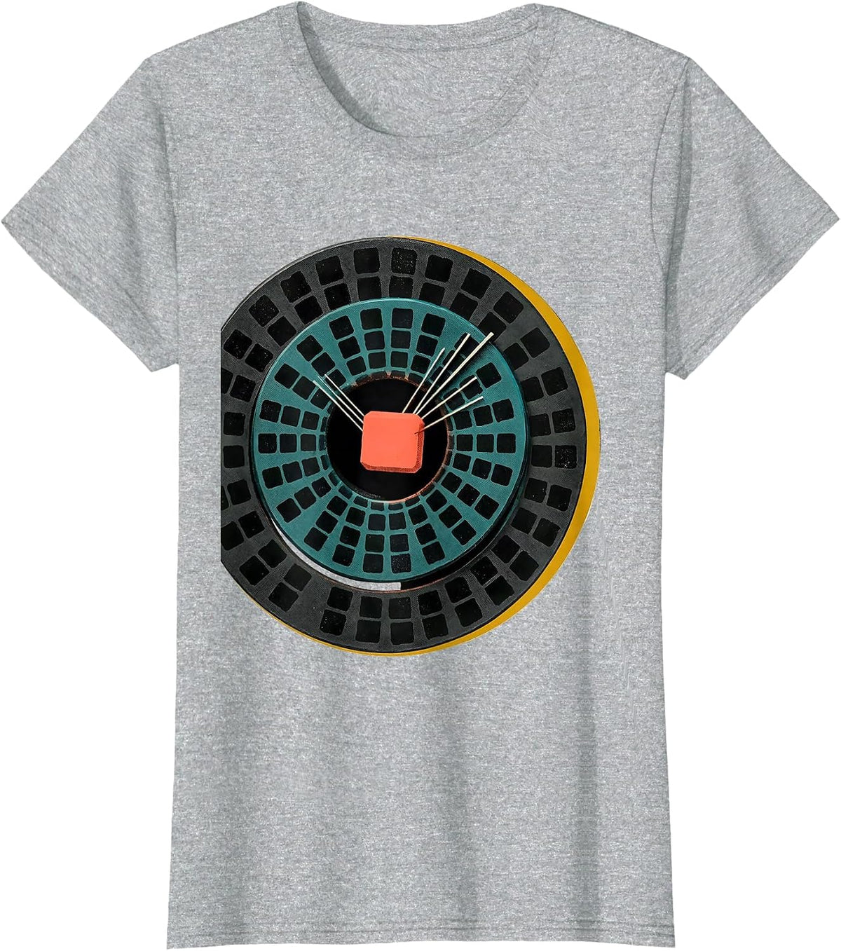 Women's Periodic Table Decoder Wheel Midcentury Modern Science Humor T-Shirt - Heather Grey