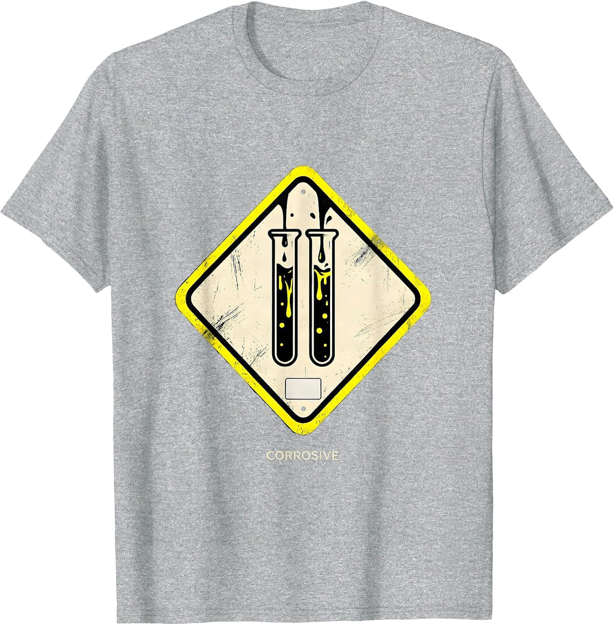 Men's Corrosive Science Nerd Lab Humor Teacher Gift T-Shirt - Heather Grey
