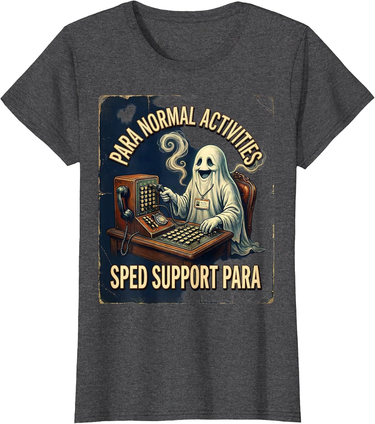 Women's Para Normal Activities SPED Support Para T-Shirt - Dark Heather Grey