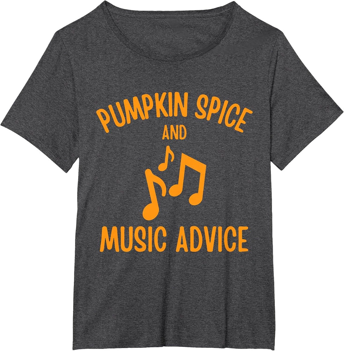 Pumpkin Spice and Music Advice Music Teacher Halloween T-Shirt - Dark Heather Grey