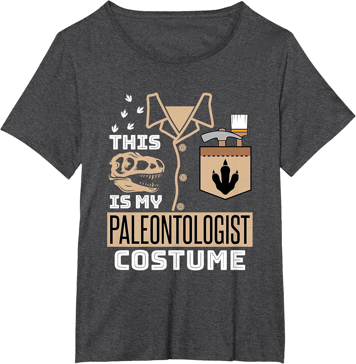 This is My Paleontologist Costume T-Shirt - Dark Heather Grey