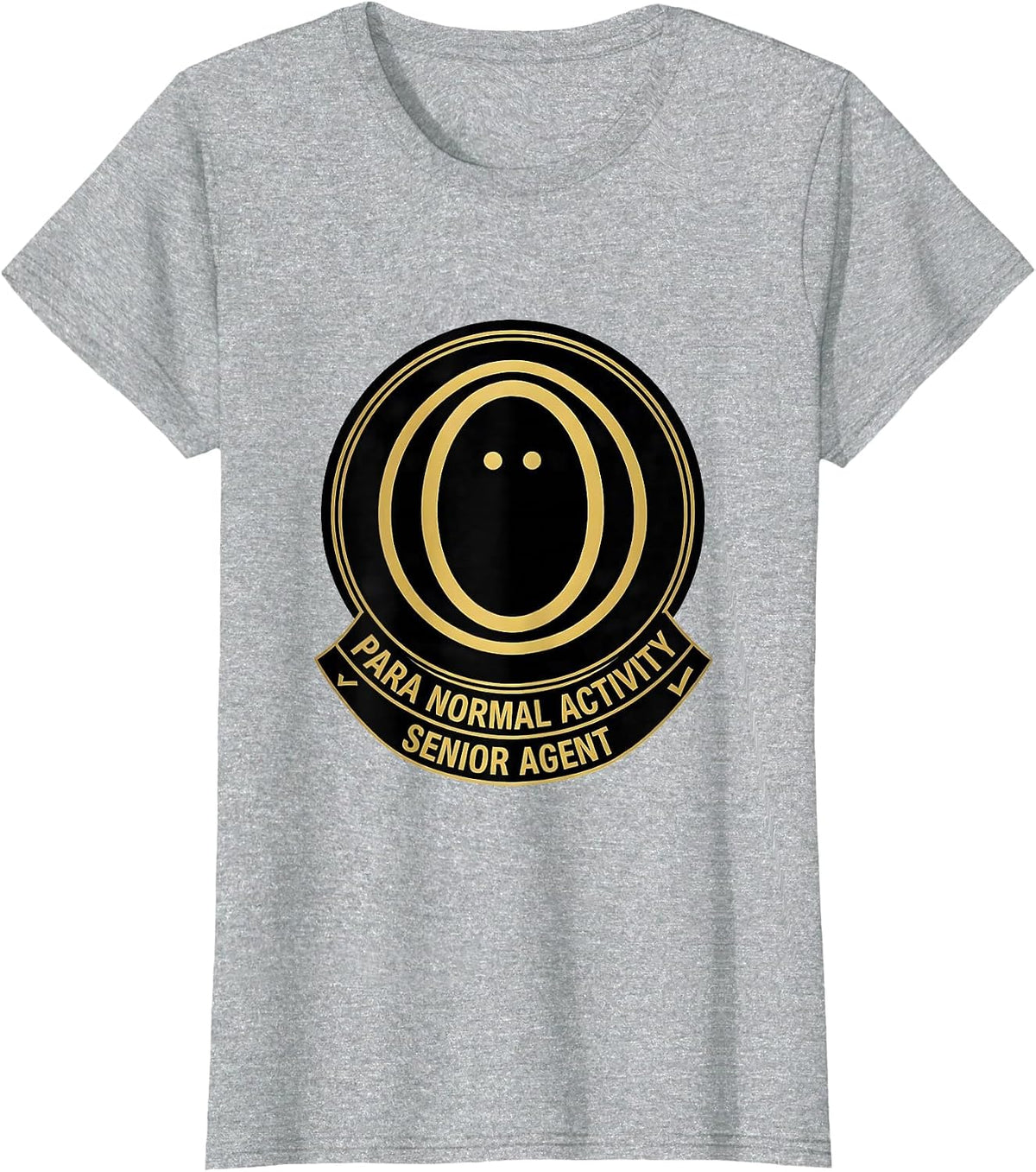 Para Normal Activity Senior Agent Funny Ghost T-Shirt - Heather Grey