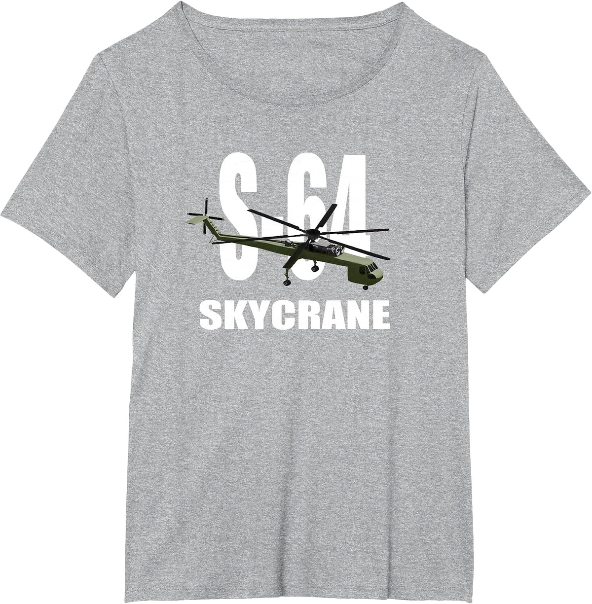 S-64 Skycrane CH-54 Tarhe Helicopter Tshirt T-Shirt - Heather Grey