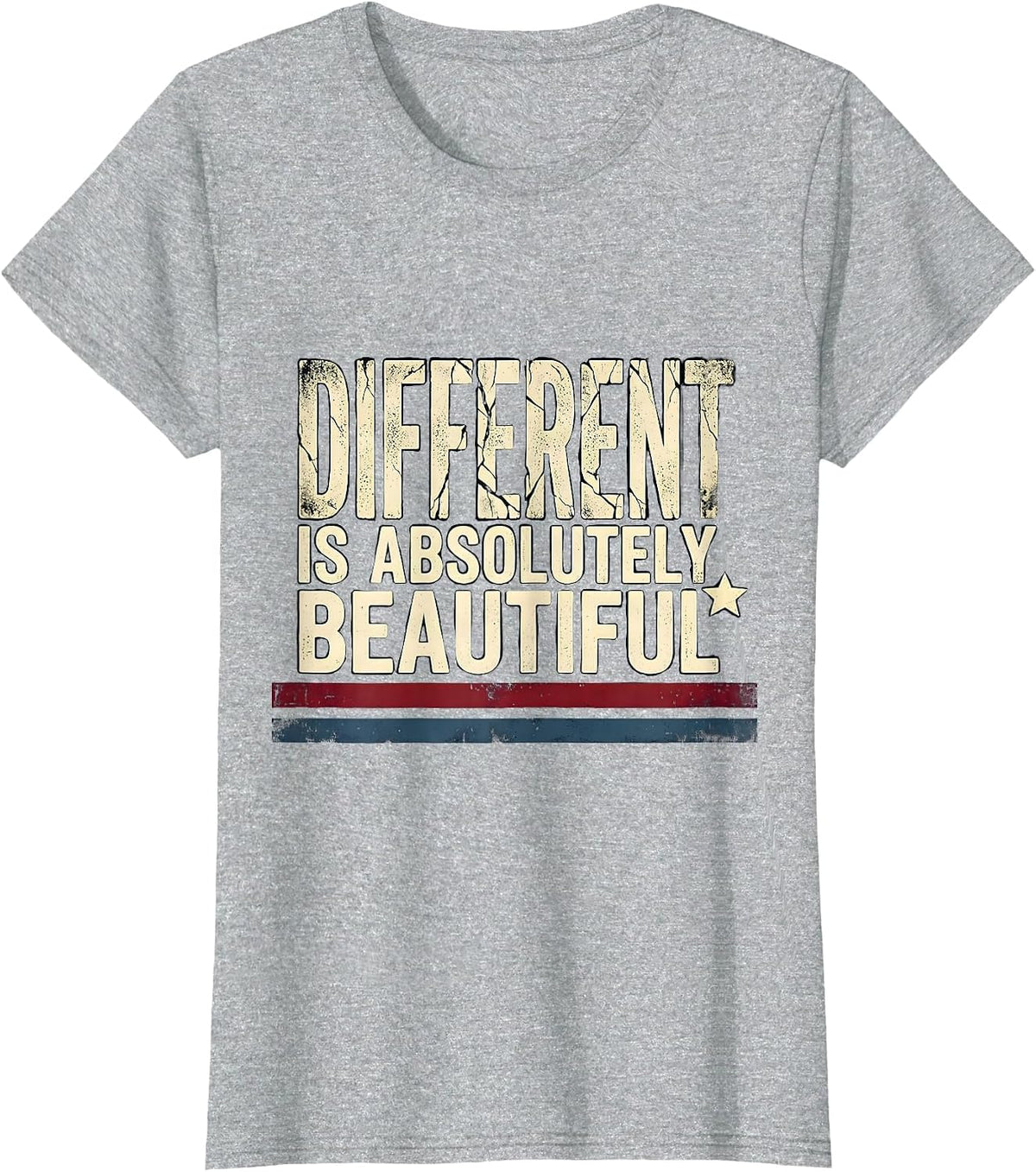 Different Is Absolutely Beautiful Special Education Tee T-Shirt - Heather Grey