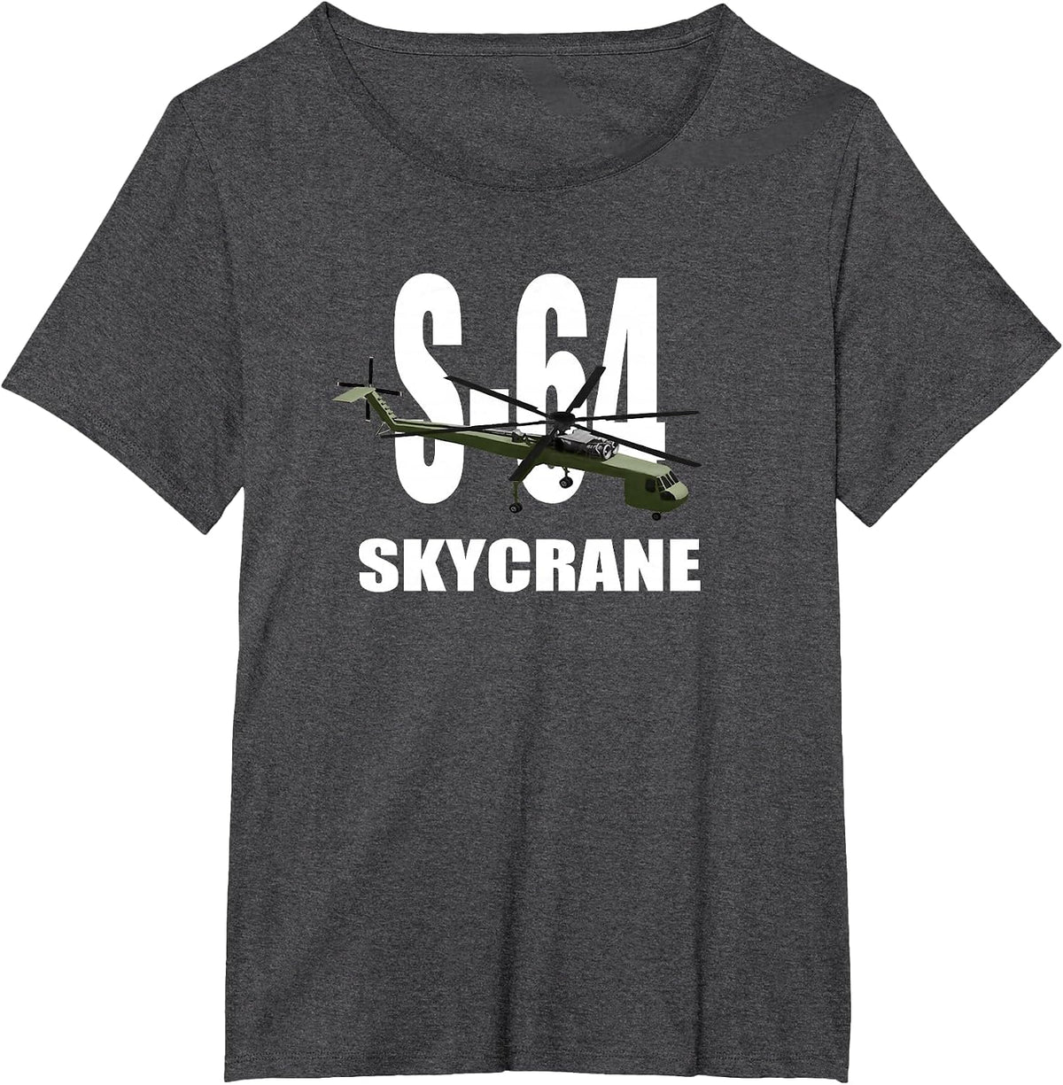 S-64 Skycrane CH-54 Tarhe Helicopter Tshirt T-Shirt - Dark Heather Grey