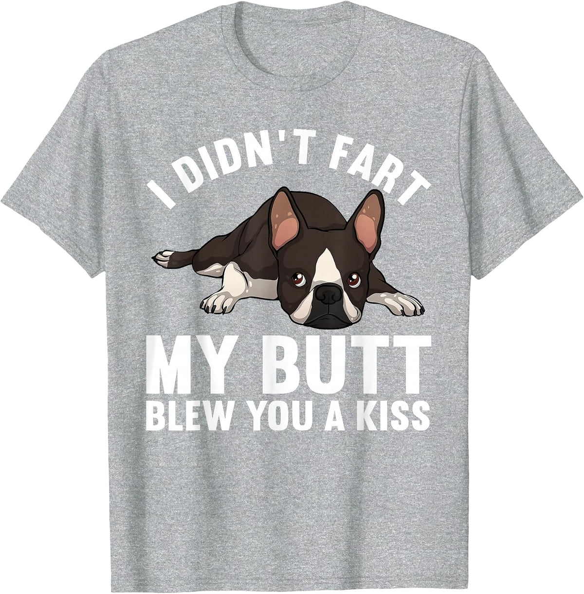 Funny Boston Terrier Art for Men Women Boston Terrier Lovers T-Shirt - Heather Grey