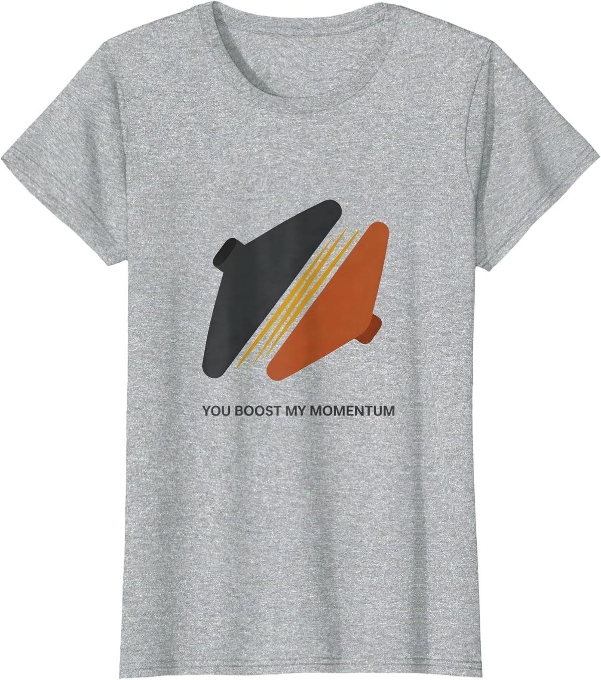 You Boost My Momentum Midcentury Modern Science Nerd Humor T-Shirt - Heather Grey
