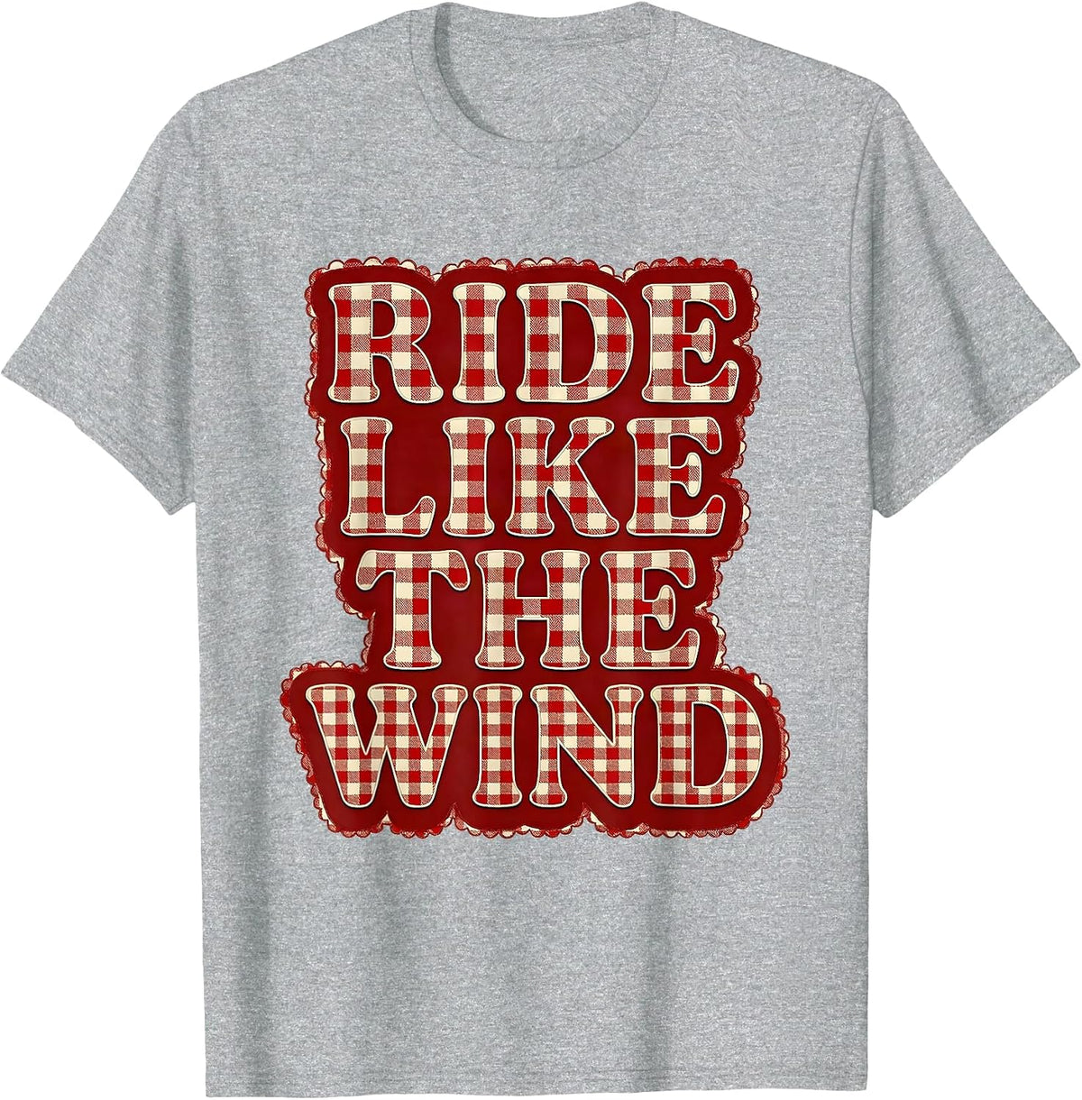 Men's Ride Like the Wind Horse Lover Design T-Shirt - Heather Grey