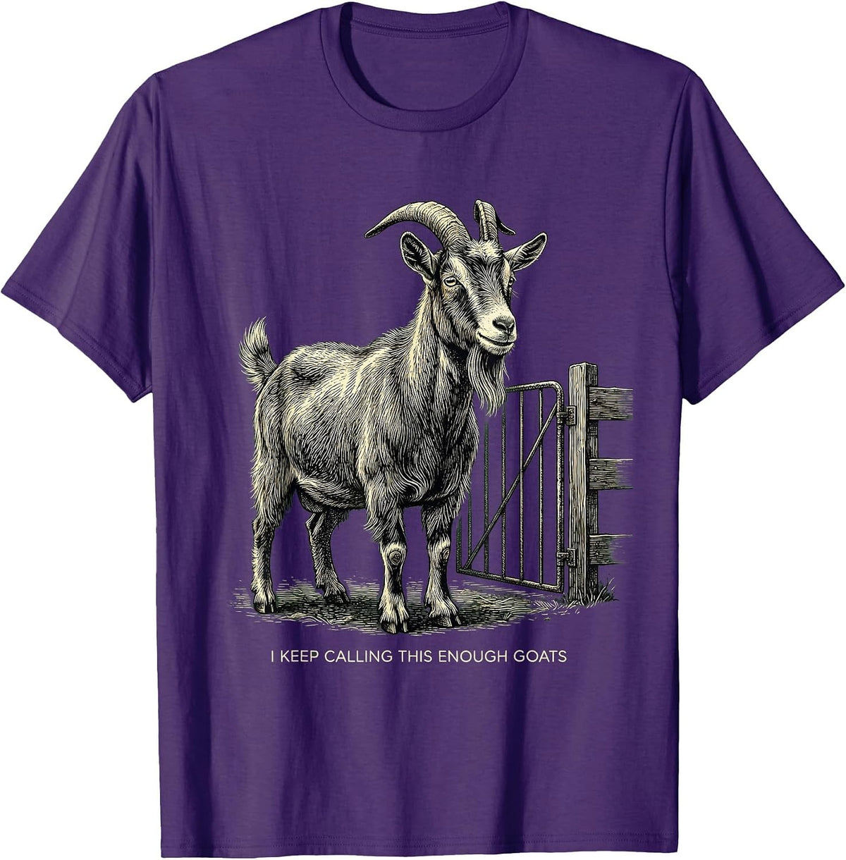 I Keep Calling This Enough Goats Funny Goat Lover Farmer T-Shirt - Purple