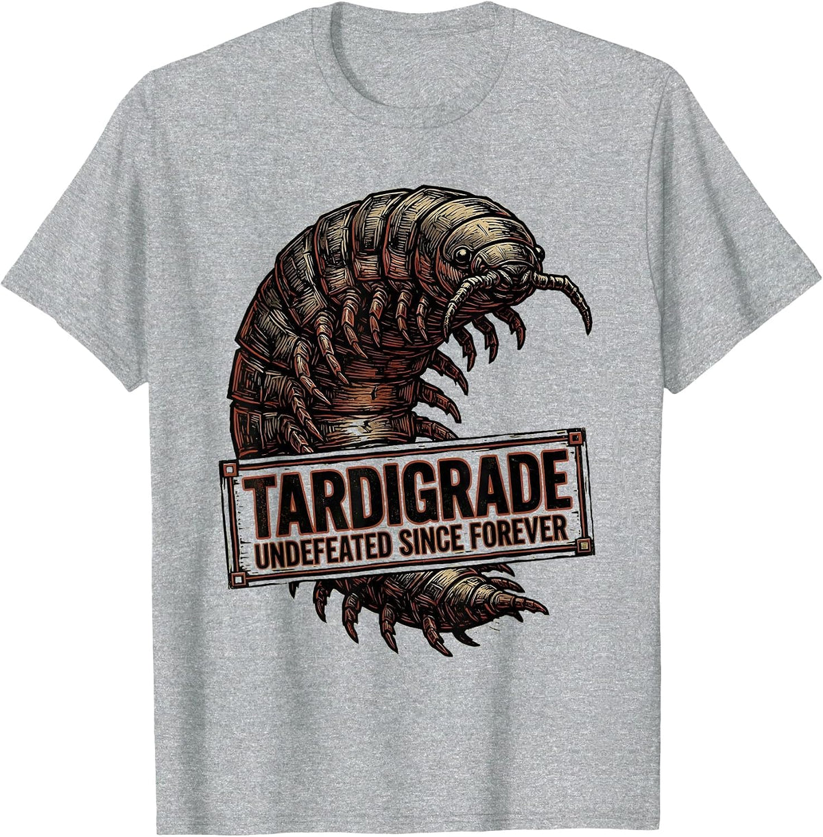 Men's Tardigrade Undefeated Since Forever Funny Science Biology T-Shirt - Heather Grey