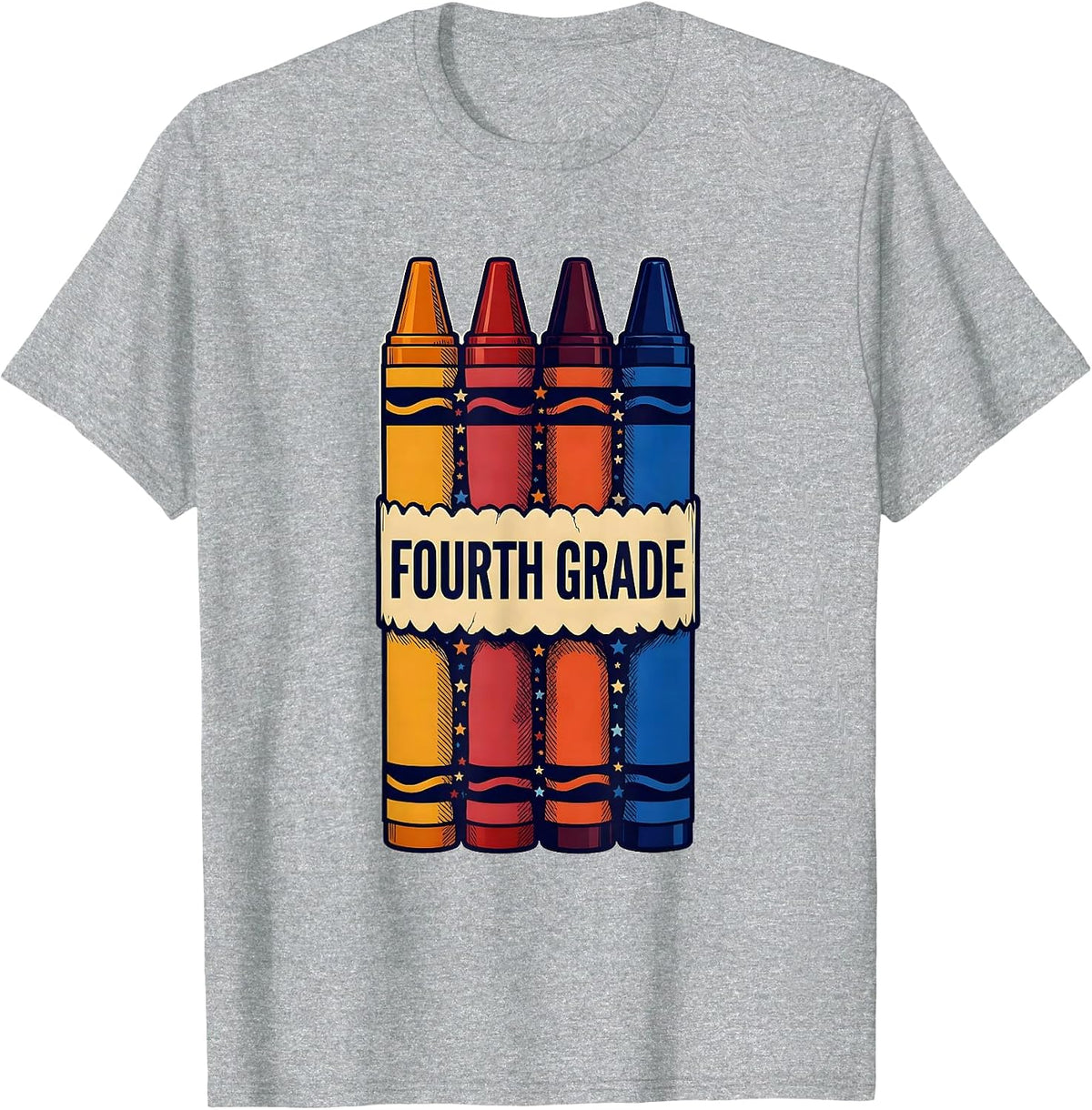 Men's FOURTH GRADE For Boys Girls Back To School First Day Fourth T-Shirt - Heather Grey
