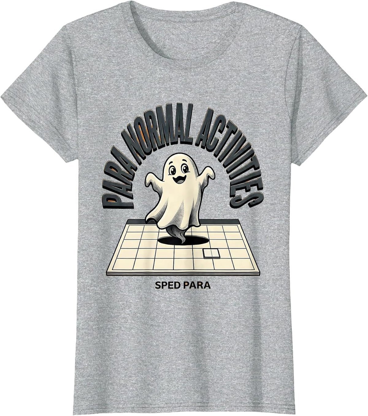 Para Normal Activities SPED Para Funny Ghost Halloween T-Shirt - Heather Grey