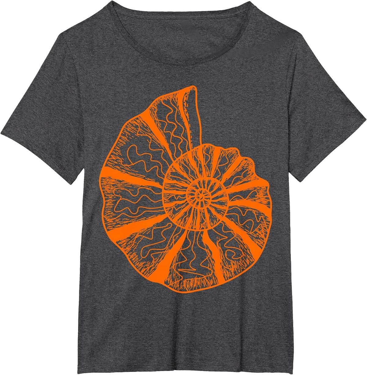 Ammonite Fossils Geologist Paleontologist Study Paleontology T-Shirt - Dark Heather Grey