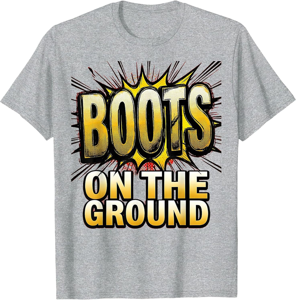 Men's Boots on the Ground Cowgirl Western Design T-Shirt - Heather Grey