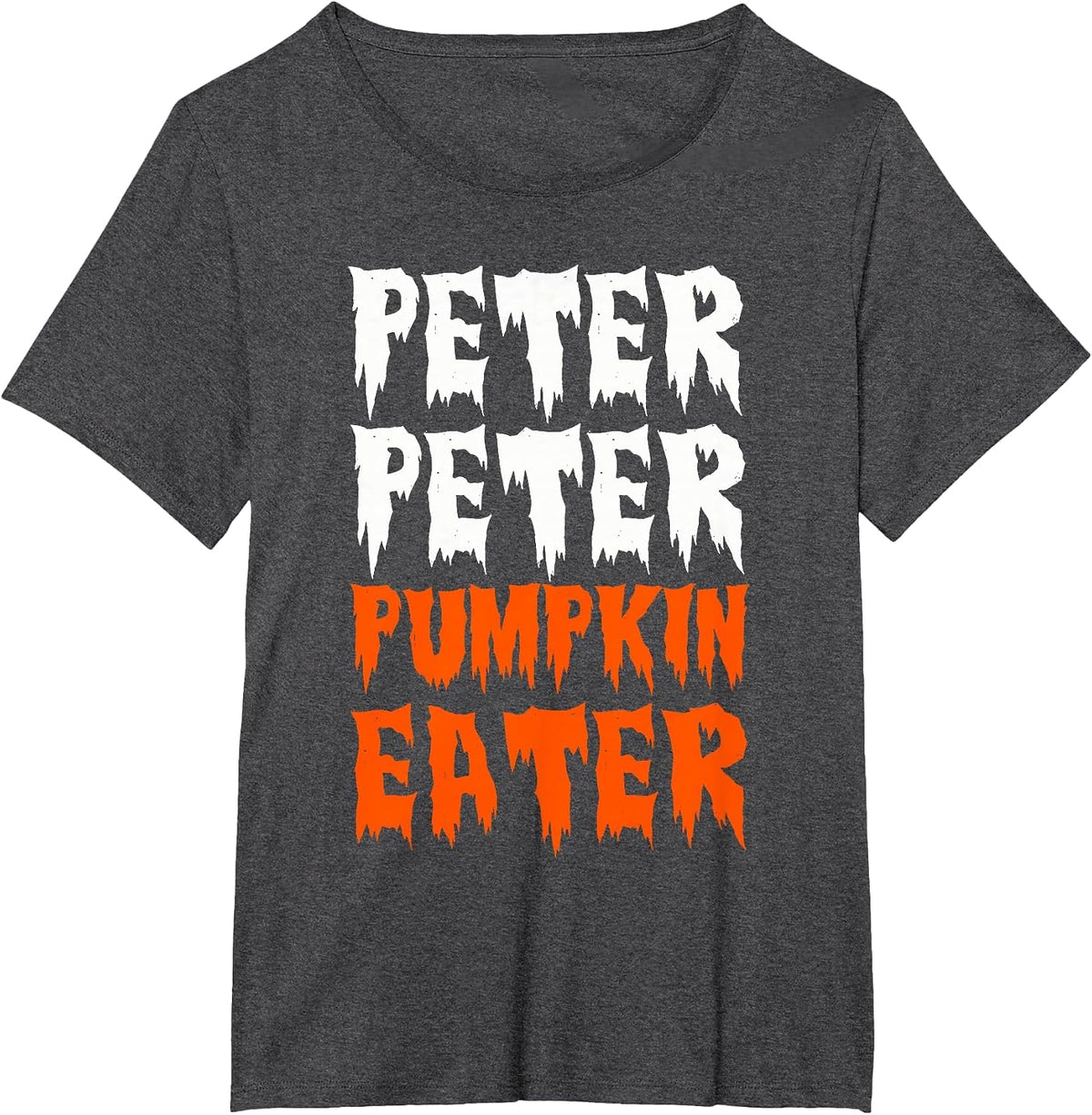 Peter Pumpkin Costume Eater for Couples Matching Halloween T-Shirt - Dark Heather Grey