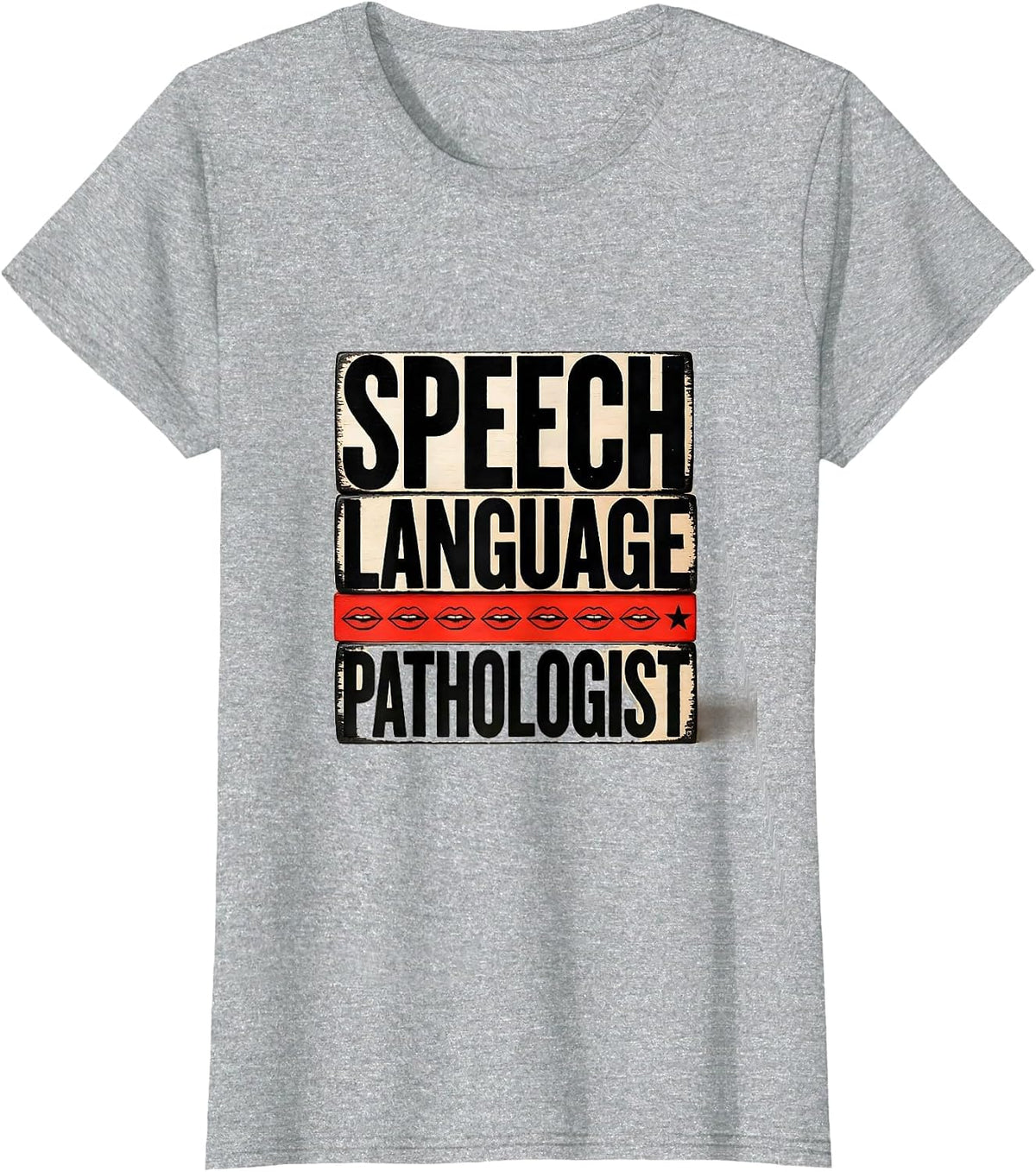 Speech Language Pathologist Retro Floral SLP Therapist Pride T-Shirt - Heather Grey
