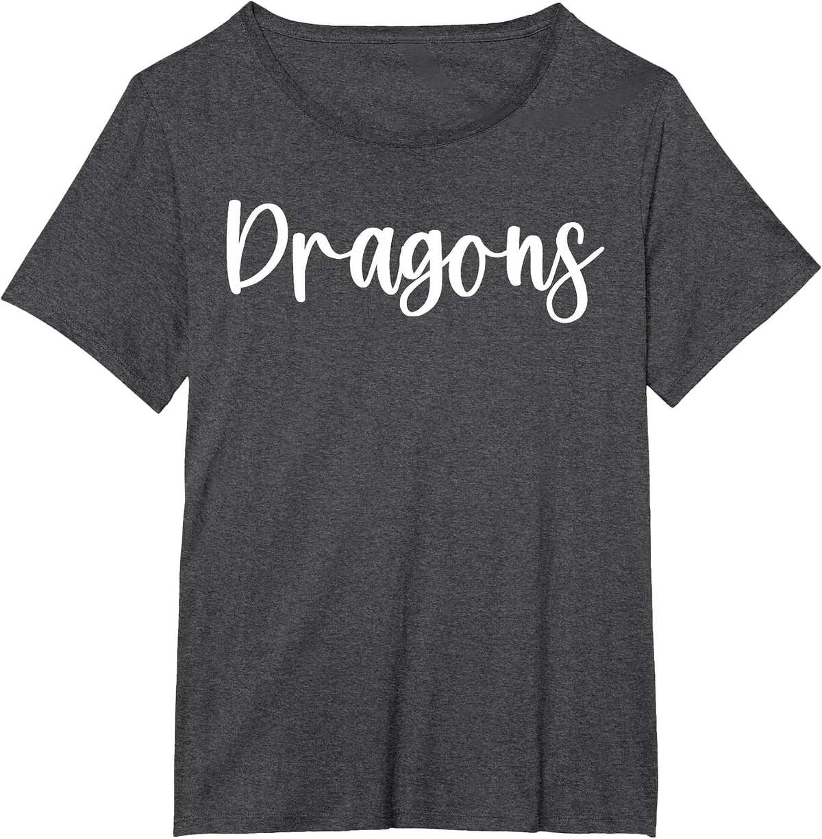 Dragons School Spirit Team Mascot Game Night T-Shirt - Dark Heather Grey