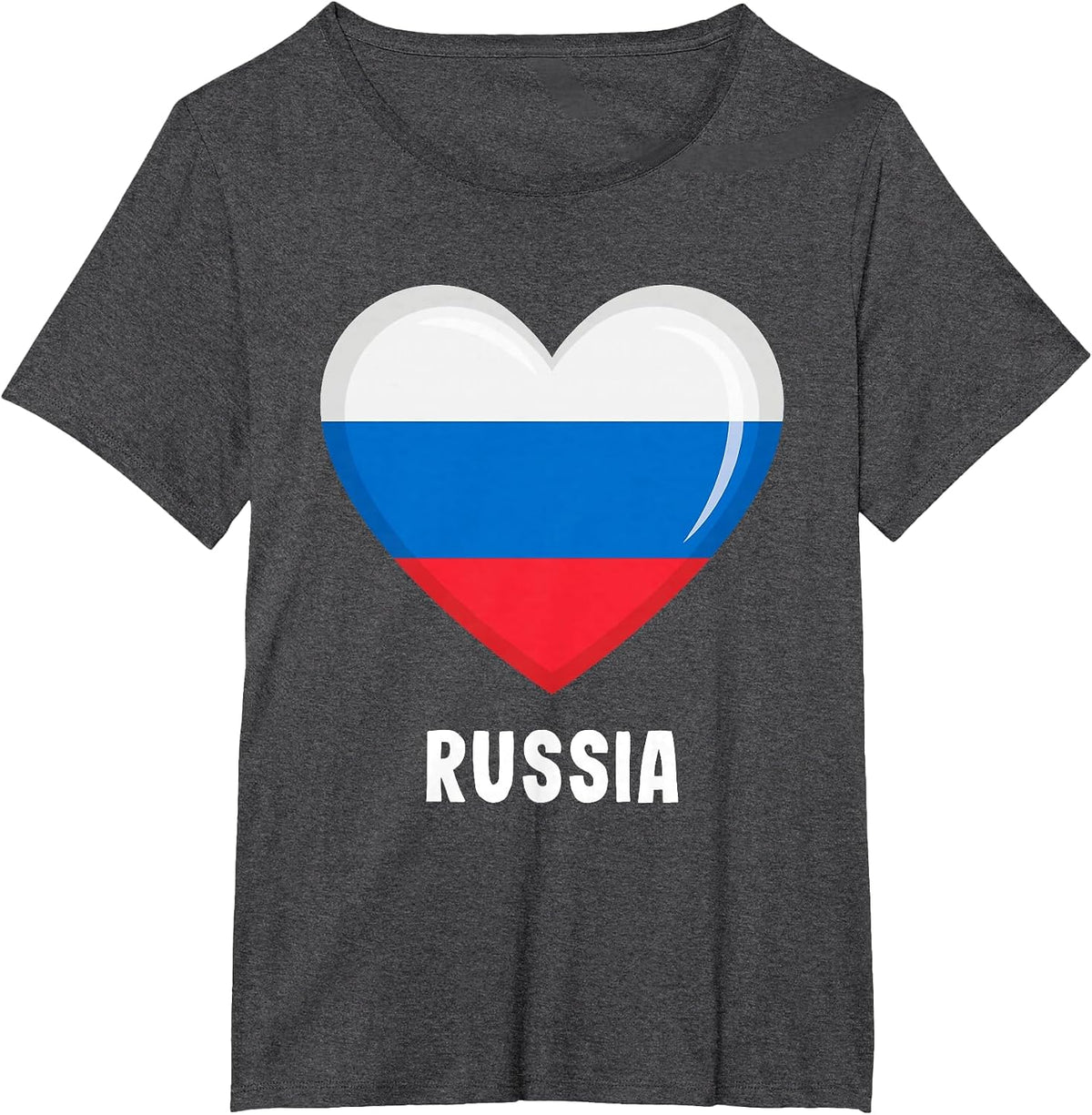 Russia Flag Shirt Russian T-Shirt - Dark Heather Grey