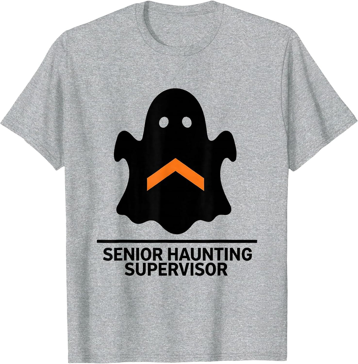 Men's Senior Haunting Supervisor Funny Para Normal Activities T-Shirt - Heather Grey