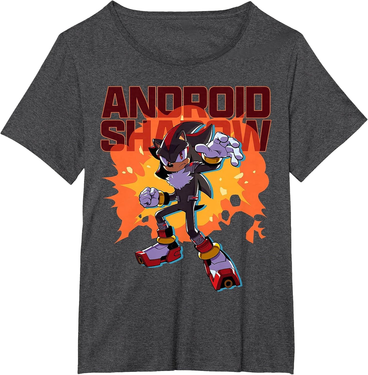 Sonic the Hedgehog: Android Shadow T-Shirt - Dark Heather Grey