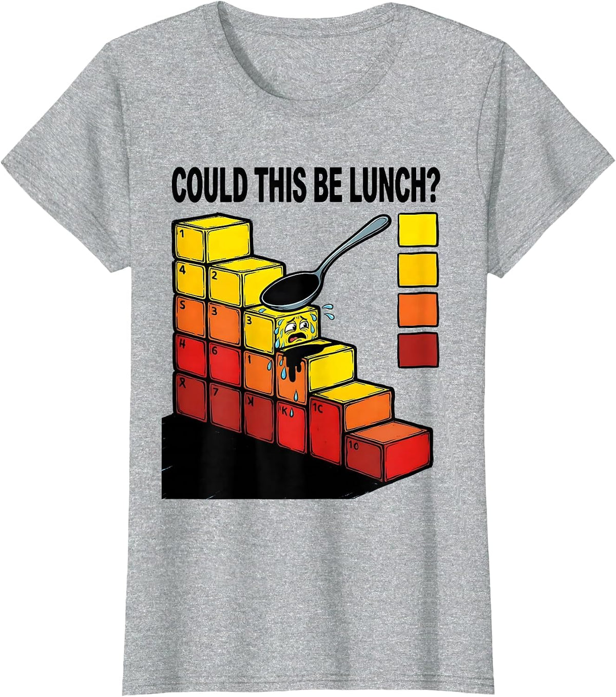 Could This Be Lunch? Funny Periodic Table Science Teacher T-Shirt - Heather Grey