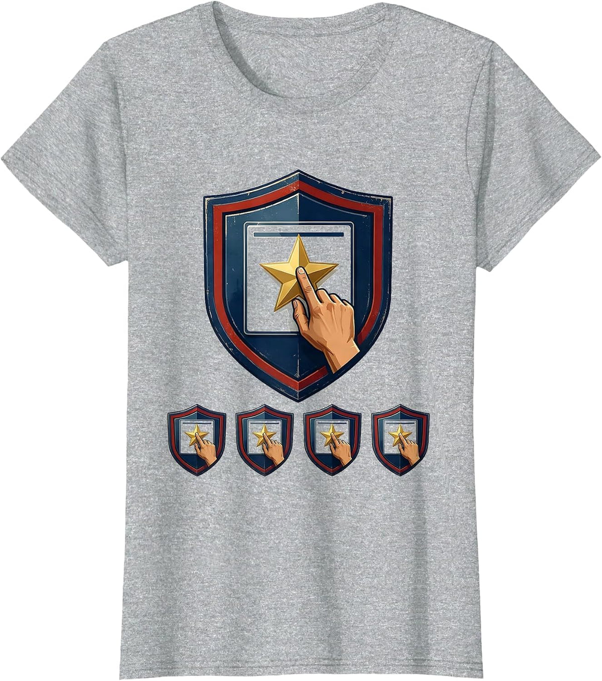 Athletic Shield Paraeducator Teacher Aide Appreciation T-Shirt - Heather Grey
