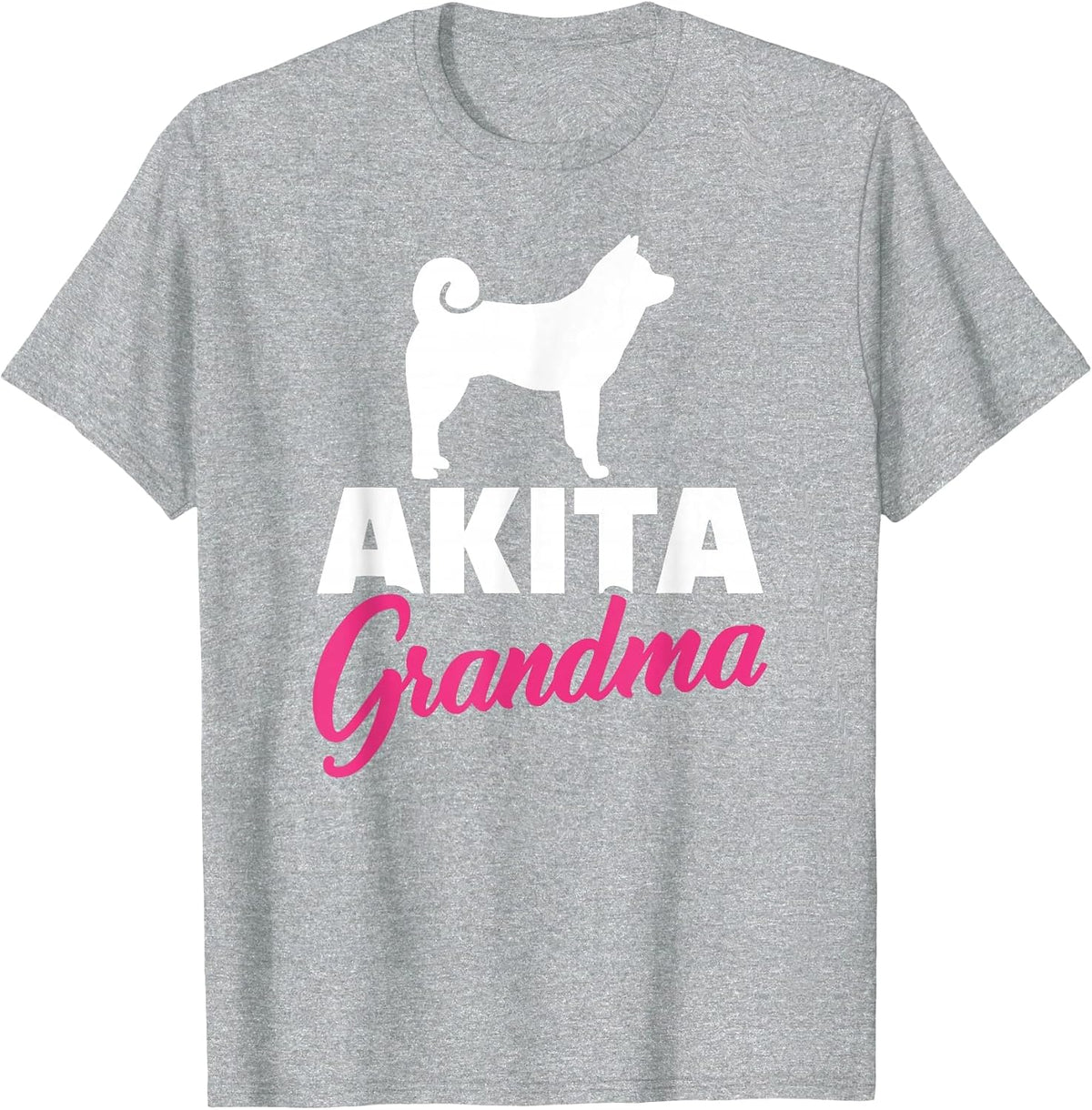 Akita Grandma T-Shirt - Heather Grey