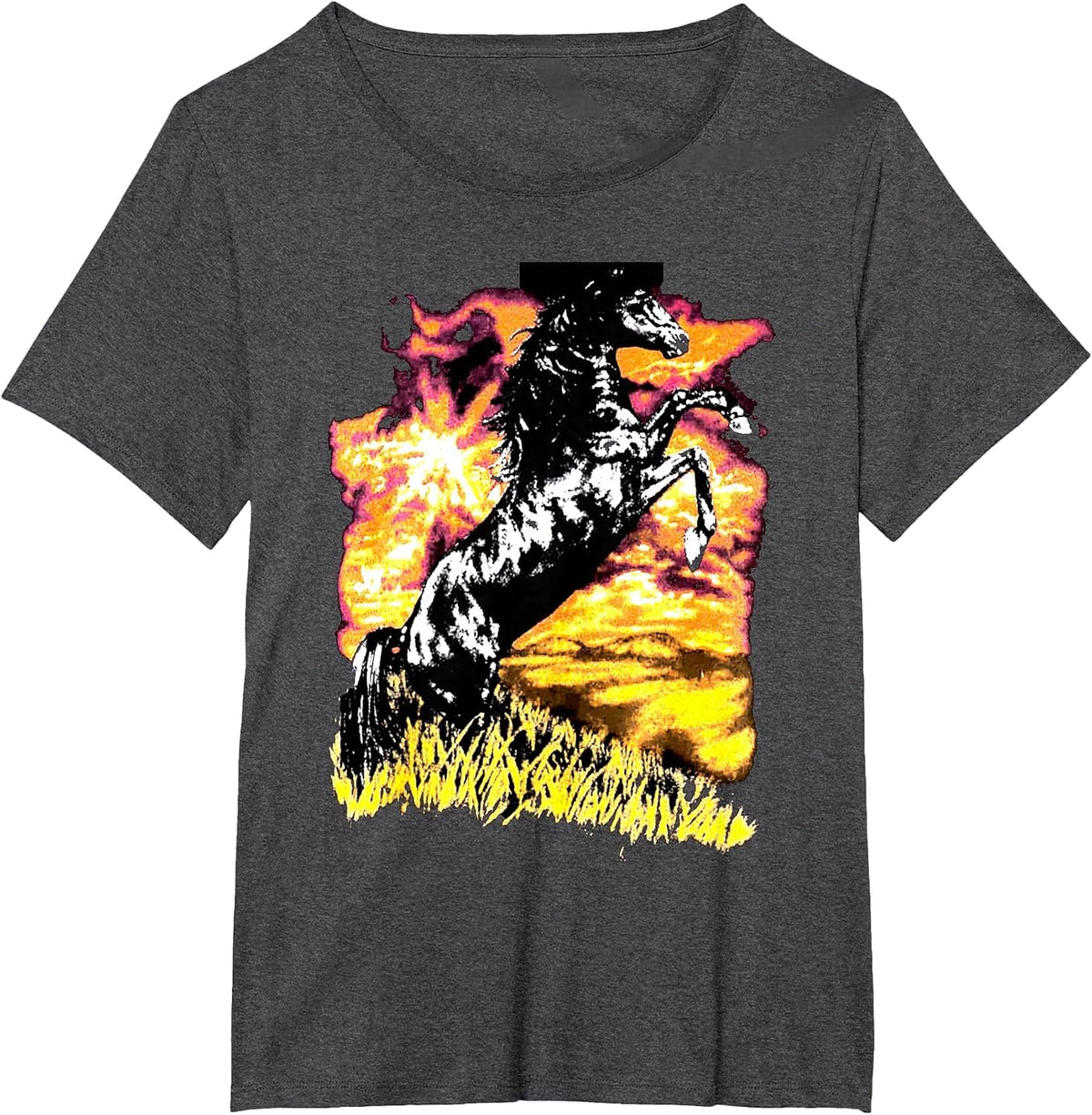 Charlie T-Shirt Horse T-Shirt - Dark Heather Grey