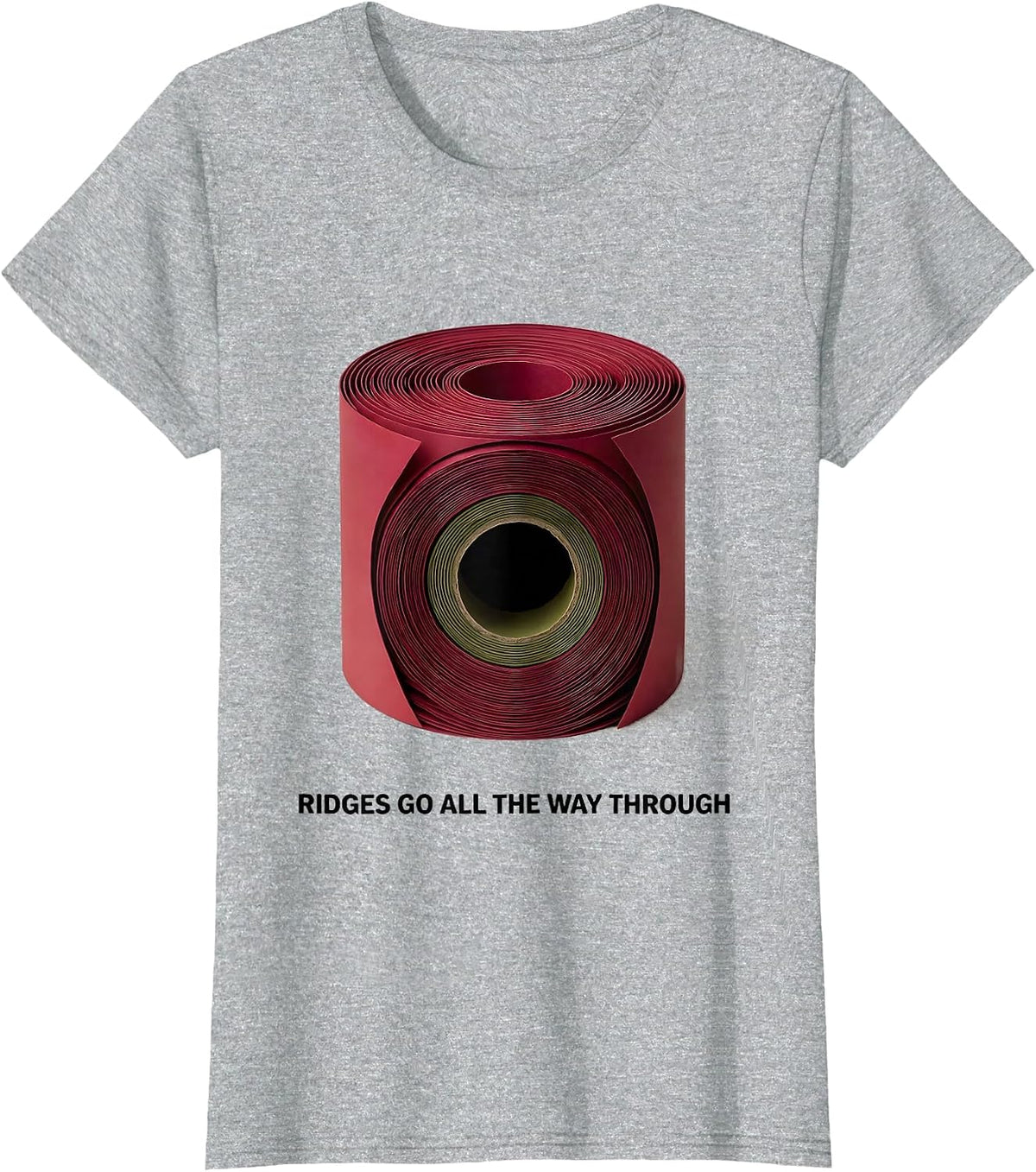 Women's Ridges Go All The Way Through Funny Thanksgiving Cranberry T-Shirt - Heather Grey