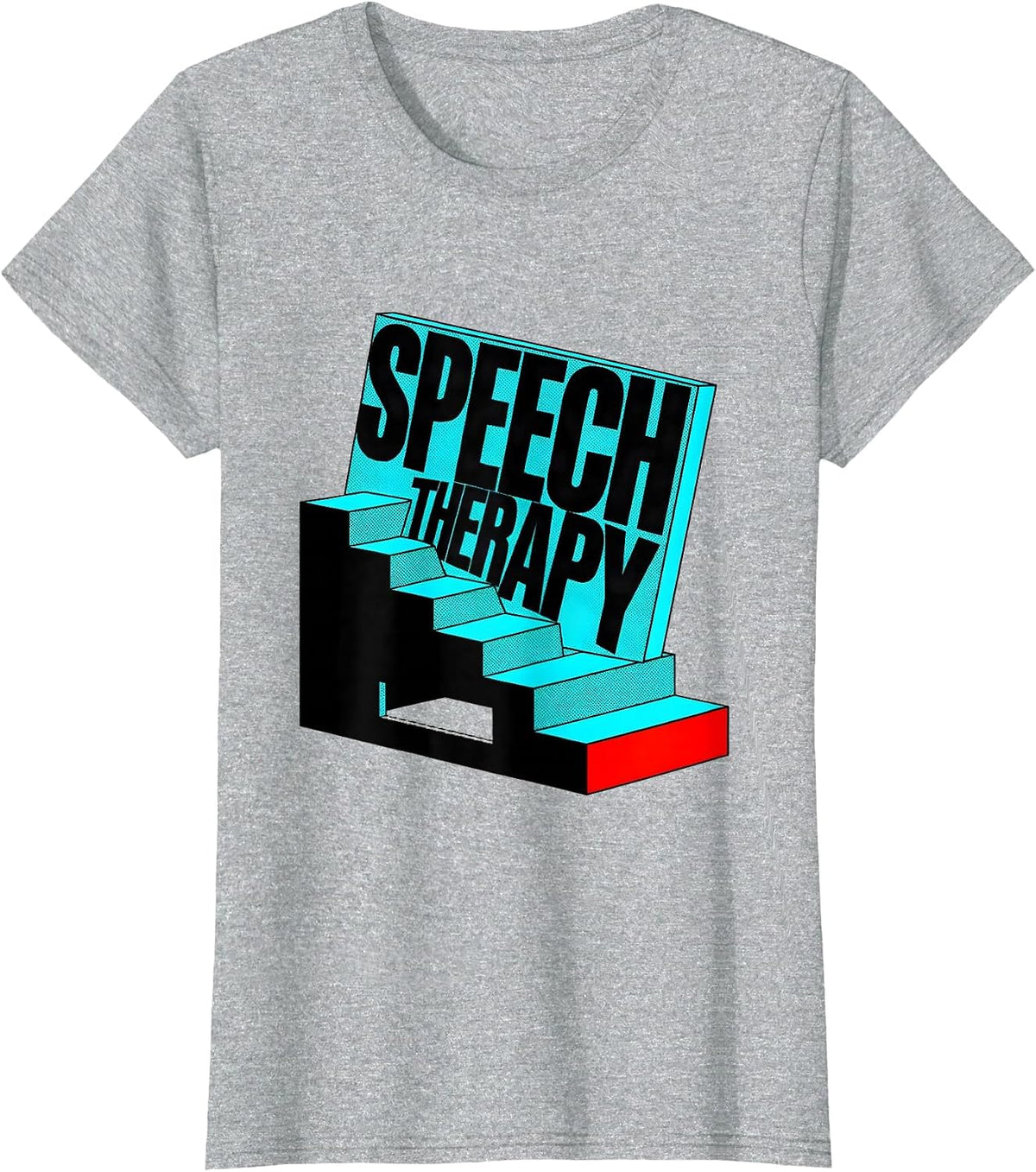 Speech Therapy Retro Cute Speech Language Pathologist SLP T-Shirt - Heather Grey