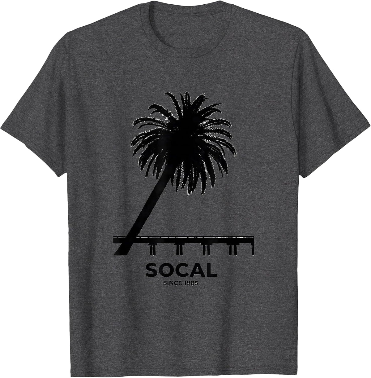 SoCal Since 1985 Vintage California Retro Throwback T-Shirt - Dark Heather Grey