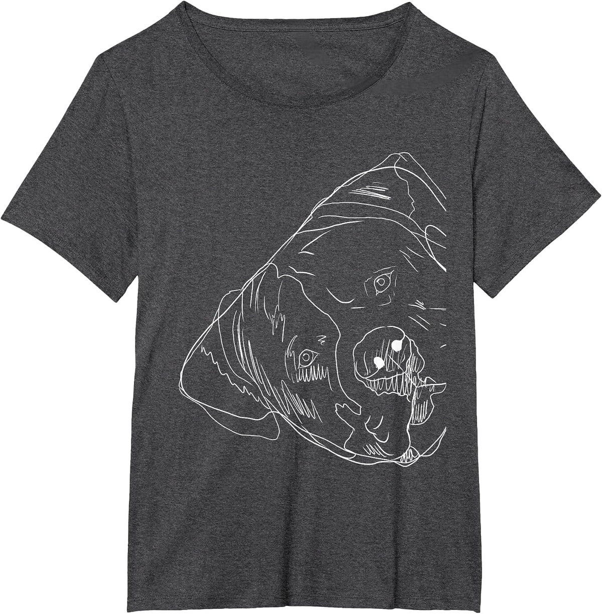 Funny Dog American Bulldog T-Shirt - Dark Heather Grey