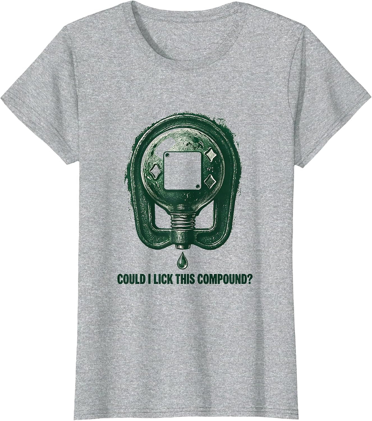 Could I Lick This Compound Funny Periodic Table Science T-Shirt - Heather Grey