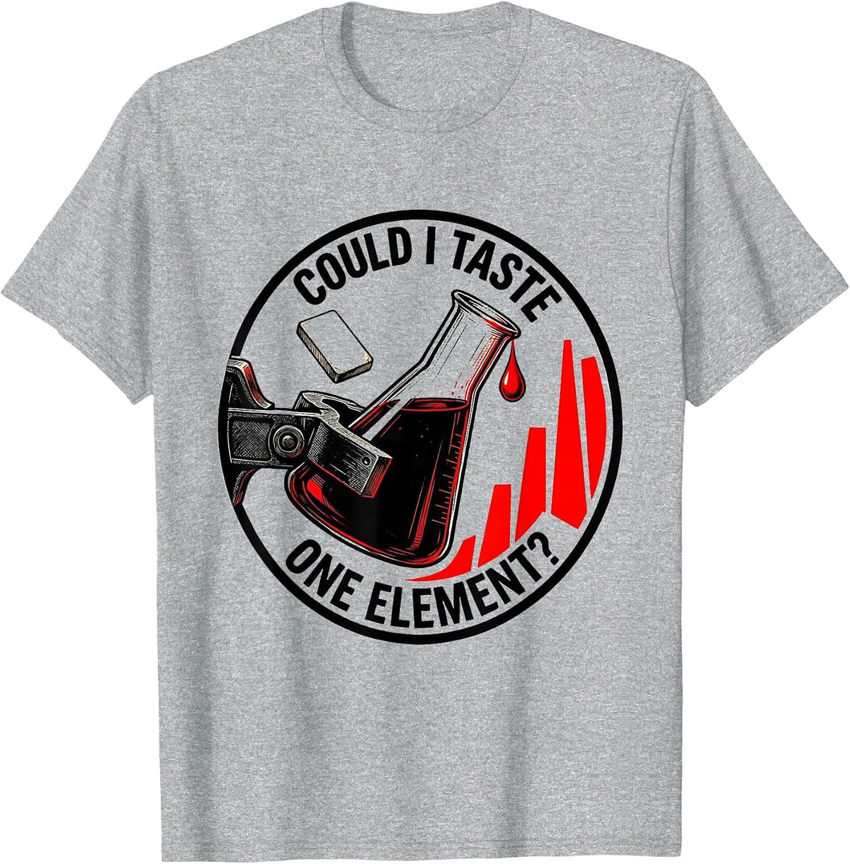Men's Could I Taste One Element Funny Periodic Table Science T-Shirt - Heather Grey