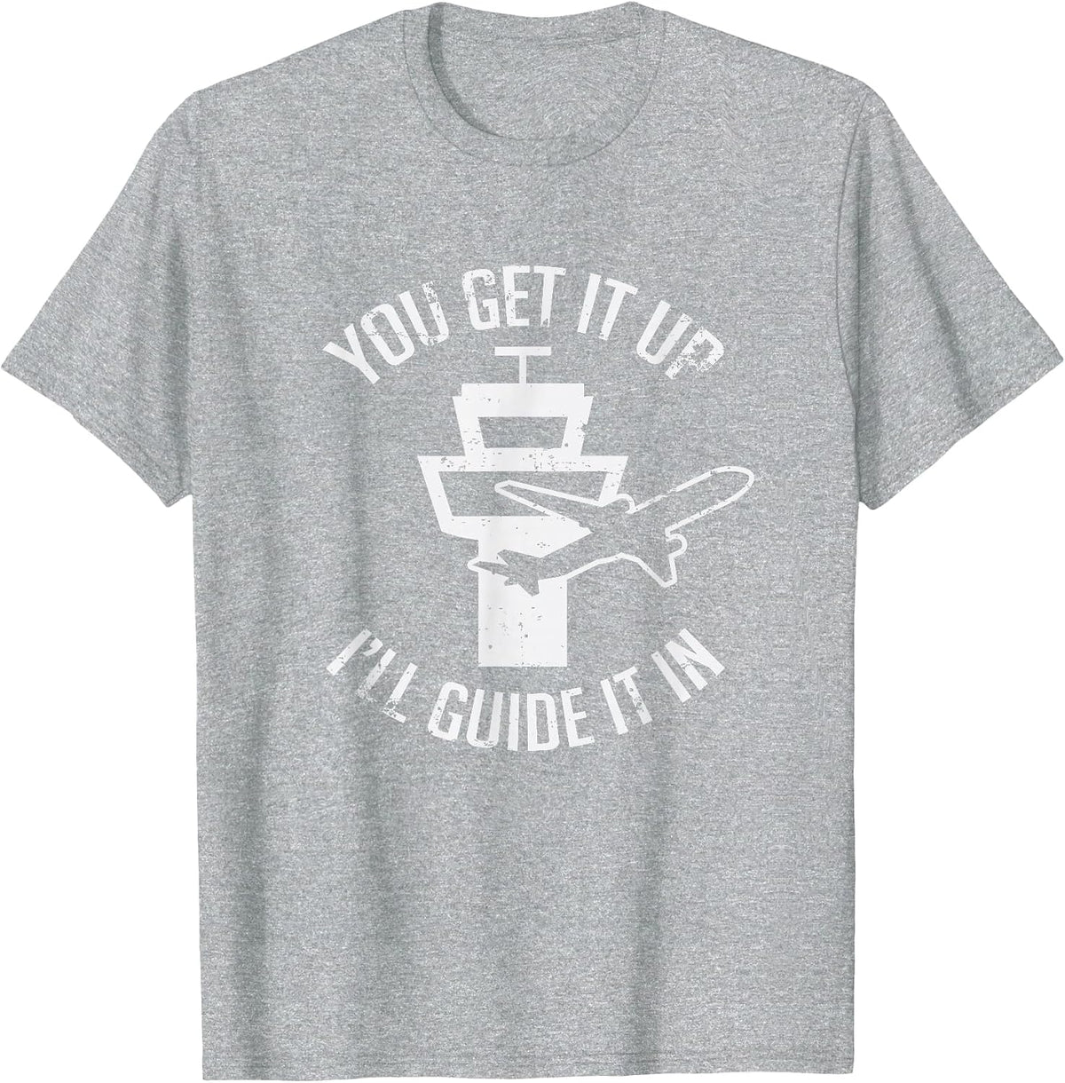Funny Air Traffic Controller Sky Airplane Pilot T-Shirt - Heather Grey