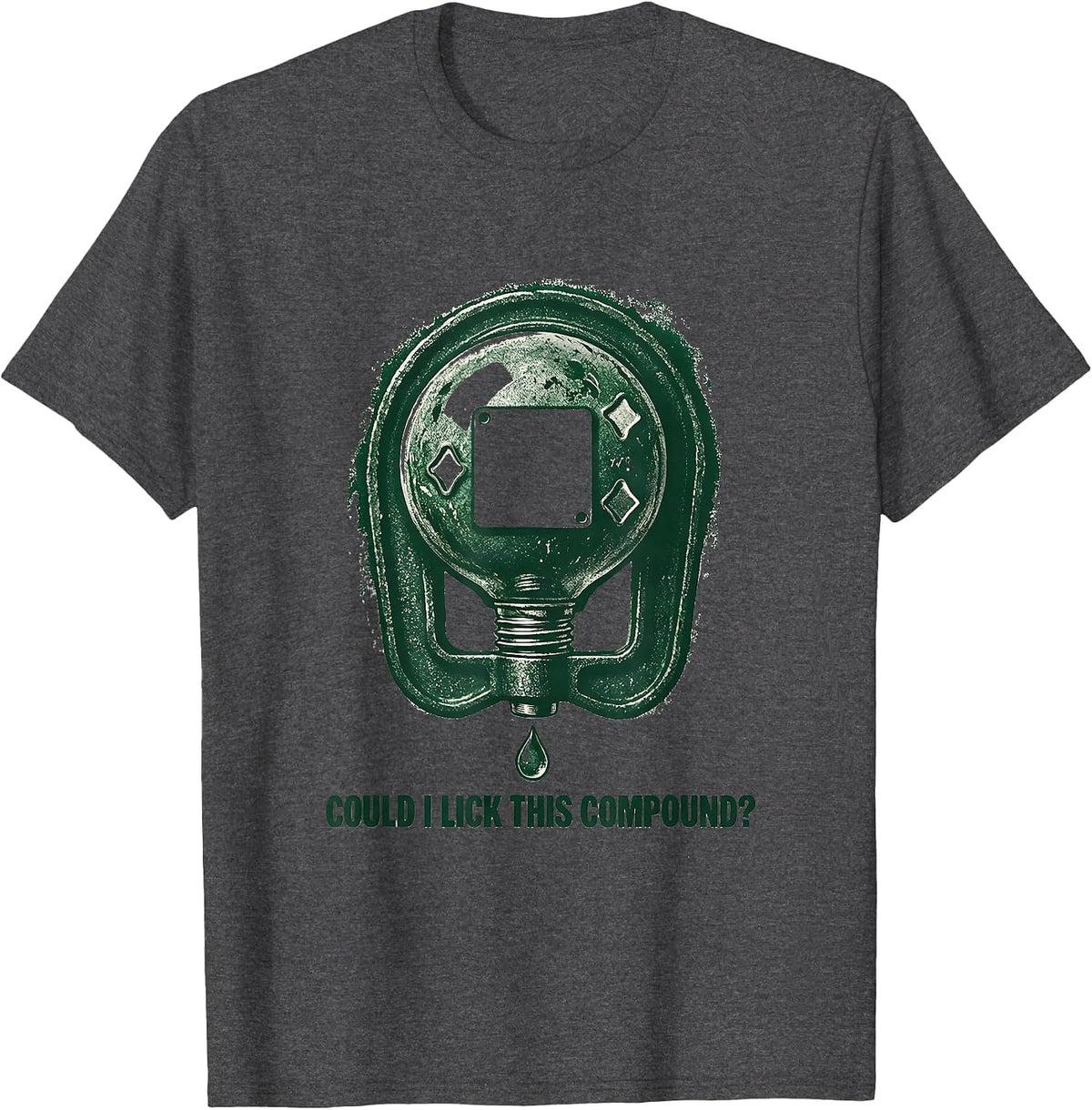 Could I Lick This Compound Funny Periodic Table Science T-Shirt - Dark Heather Grey