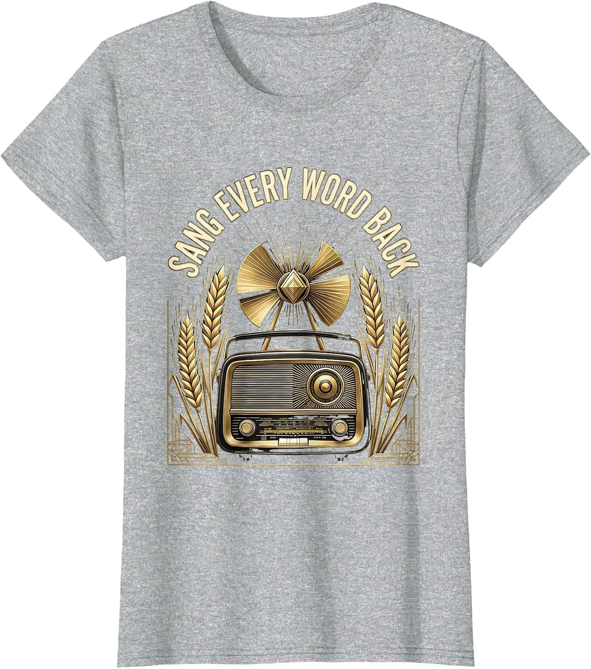 Sang Every Word Back 90s Country Music Design T-Shirt - Heather Grey