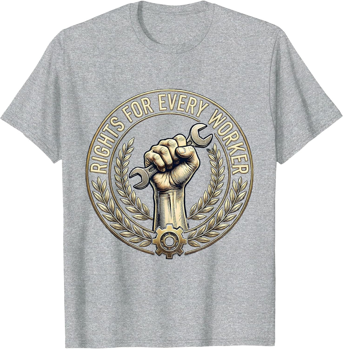 Men's Equal Rights Every Worker Labor Day Design T-Shirt - Heather Grey