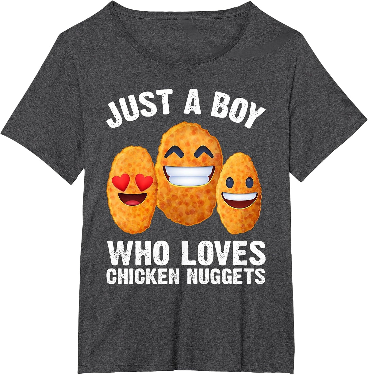 Funny Chicken Nugget for Men Boys Kids Chicken Nugget Lovers T-Shirt - Dark Heather Grey