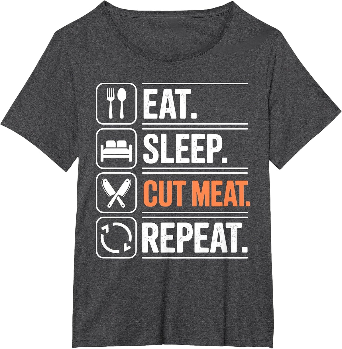 Funny Butcher Design for Men Women Butchery Meat Butcher T-Shirt - Dark Heather Grey