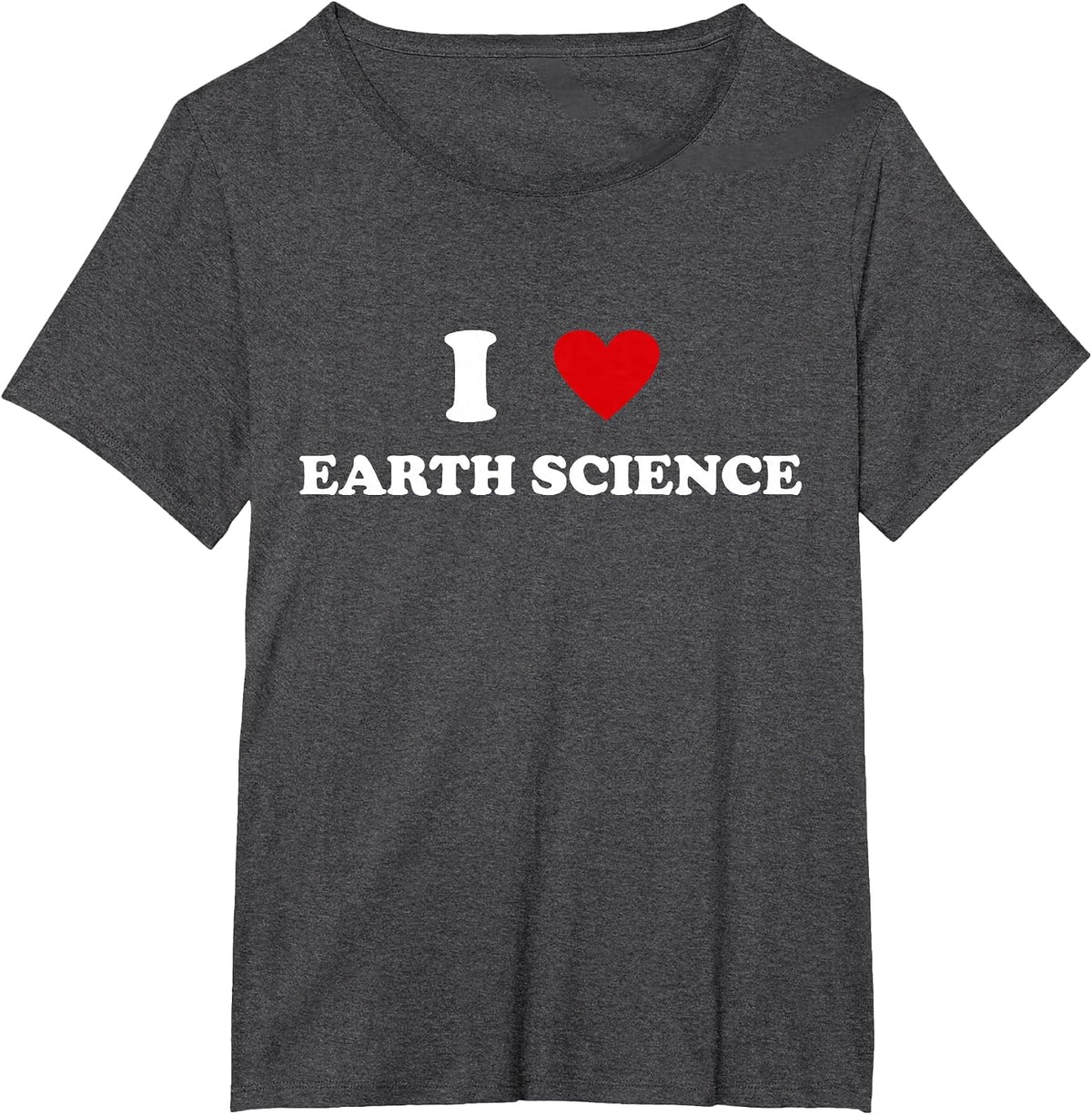 I Heart Teacher - Funny I Love Earth Science T-Shirt - Dark Heather Grey