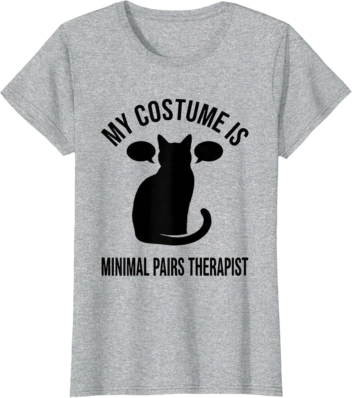 Women's My Costume Is Minimal Pairs Therapist Funny SLP Teacher T-Shirt - Heather Grey
